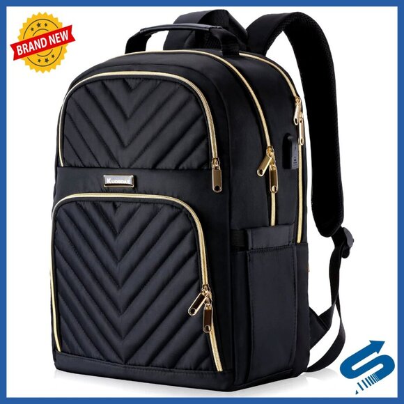 Handbags - Large Laptop Backpack with USB Charging Port Anti-Theft Travel Daypack